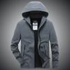 Jacket Men Hooded Solid Color Autumn and Winter Men Korean Version of Slim Youth Joker Outdoor Leisure Joker Coat.
