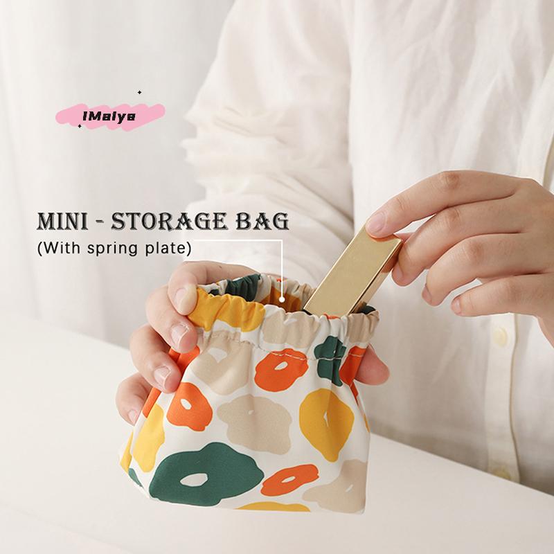 M-Women Sanitary Napkin Tampon Storage Bag Portable Waterproof Organizer Pouch Cartoon Pattern Mini Sanitary Napkin Bag