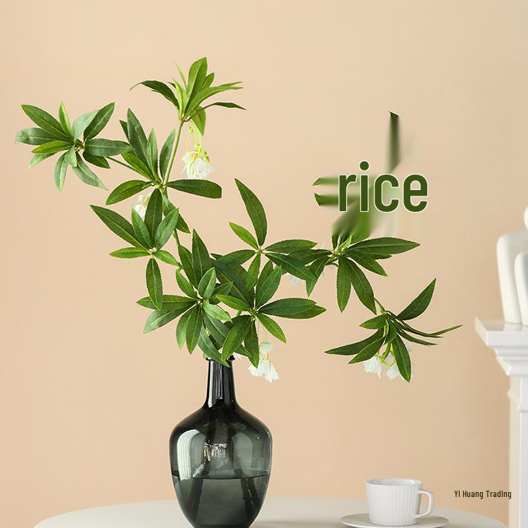 Bionic Green Plant Indoor Ornament: Elegant Artificial Flower for Living Room or Dining Table Decoration
