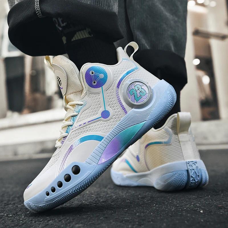 New Men Basketball Shoes Field Sports Cushioned Brand Sneaker Waterproof Gym Athletic Non-slip Training Street Basketball Boots