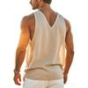 Men's Retro Casual V,Neck Sleeveless Color Cotton Linen Basic Vest
