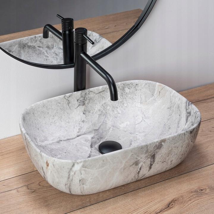 Livia Stone Grey Marble Countertop Washbasin