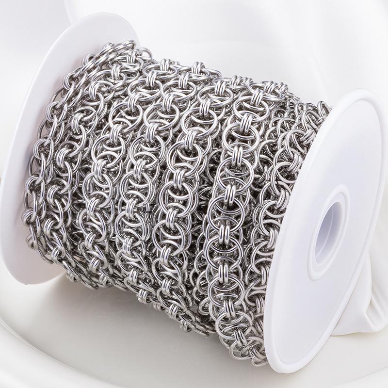 Stainless Steel Double Loop Connector for DIY Jewelry and Chain Making