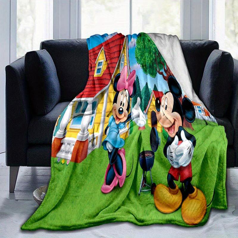 Mickey & Minnie Decke Weiche, Warme Flanell-Kuscheldecke für das Sofa, Weiche Warme Bettwäsche-Tagesdecke, Einzigartige Geschenkidee.