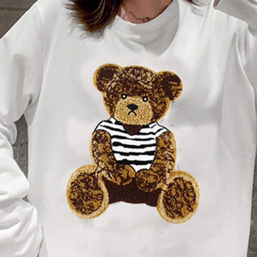 1 Stück/2 Stück Handtuch Niedlicher Bär Stickerei Aufnäher Bekleidungszubehör Bär Stoffetikett Ohne Kleber auf der Rückseite Für Jacken Aufnäher zum Aufnähen