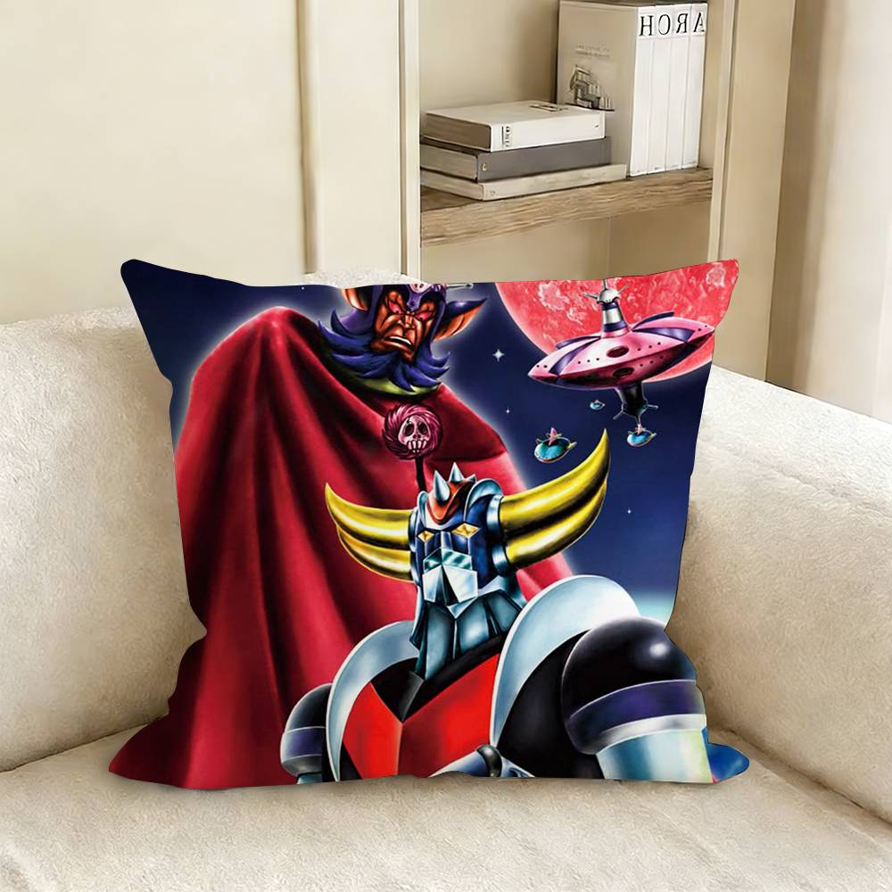 Ufo R-Robot G-Goldorak Pillow Case Living Room Sofa Cushion Cover Suitable For Home Bedroom Room Decoration