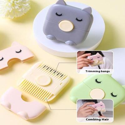 2-in-1-Baby-Haarschnitt und Friseurkamm, zum Trimmen von Pony und gebrochenem Haar, Pony-Trimmer, manuell, tragbar, für Kinder und Erwachsene