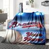 Name Custom Atlanta Braves Print Flannel Blanket High Quality Warm Comfortable Cover for All Seasons Perfect for Gifts Home Decor