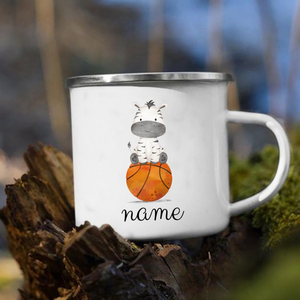 Tazza Personalizzata Safari Giungla Animali Nome Personalizzato Tazze per Bambini Tazze Animali Sportivi Tazza Cioccolata Calda per Bambini Regalo di Natale