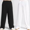 Men Pants Solid Color Elastic Waist Modal Casual Spring Trousers for Daily Wear