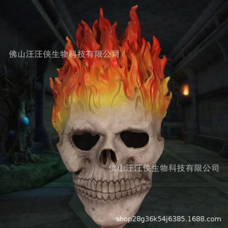 Moving Jaw Skull Mask Full Head Halloween Cosplay Horror Costume Adults