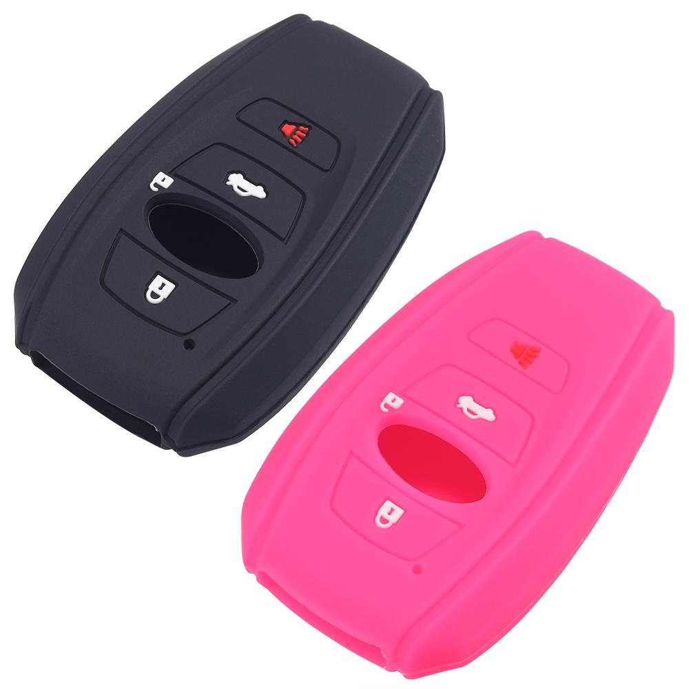 Key Fob Cover Silicone Rubber Case for Subaru BRZ STI Legacy Forester Crosstrek Impreza WRX Ascent Outback Remote Control