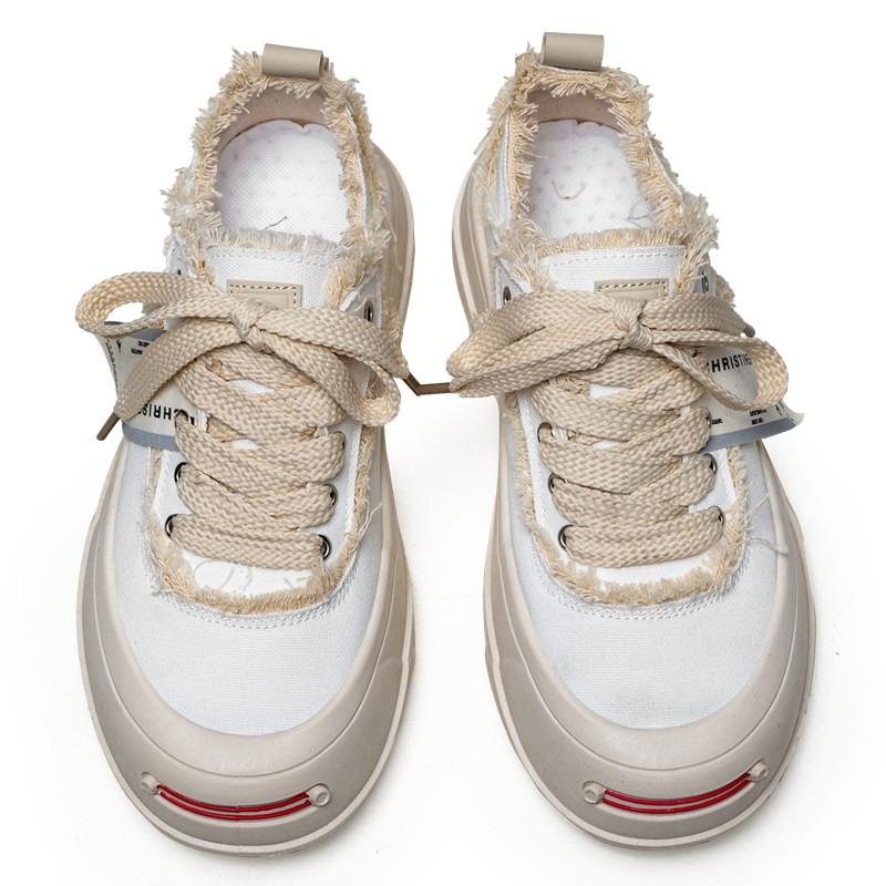 Fashion 2025 New Men's Shoes Fashion Big Head Designer Sports Shoes Men's Canvas Skateboarding Shoes Walking Thick soled Sports Shoes