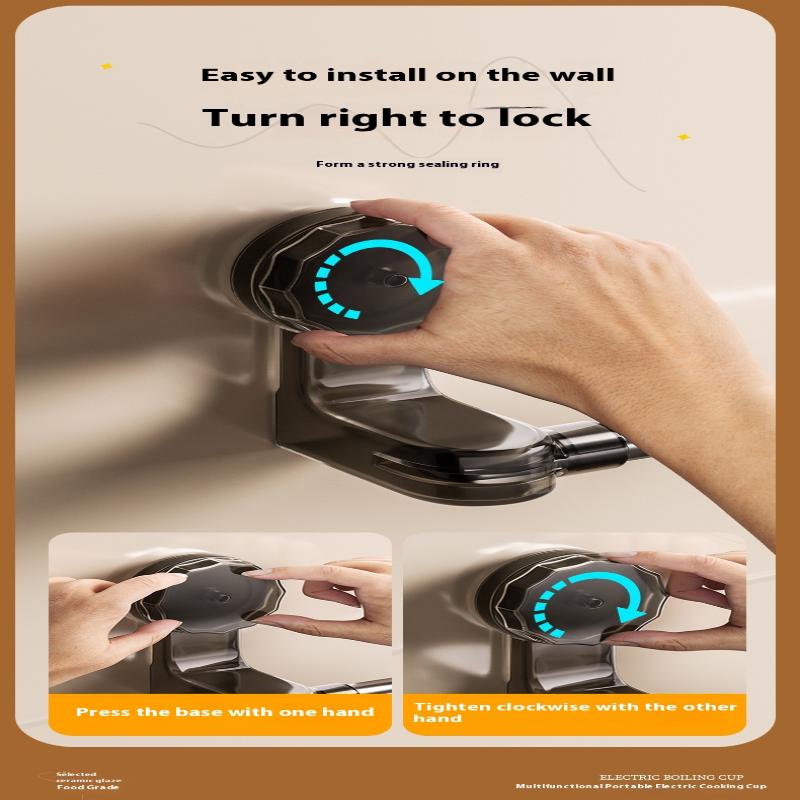 Adjustable No Drill Towel Rac Strongest Suction Cup 360 Rotate Bathroom Storage Space Saving Telescopic Rod Easy Install