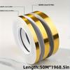 50M Self-Adhesive Tile Sticker Tape Golden Silvery Floor Waterproof Wall Gap Sealing Strip Tile Beauty Seam Sticker Hotel Decoration