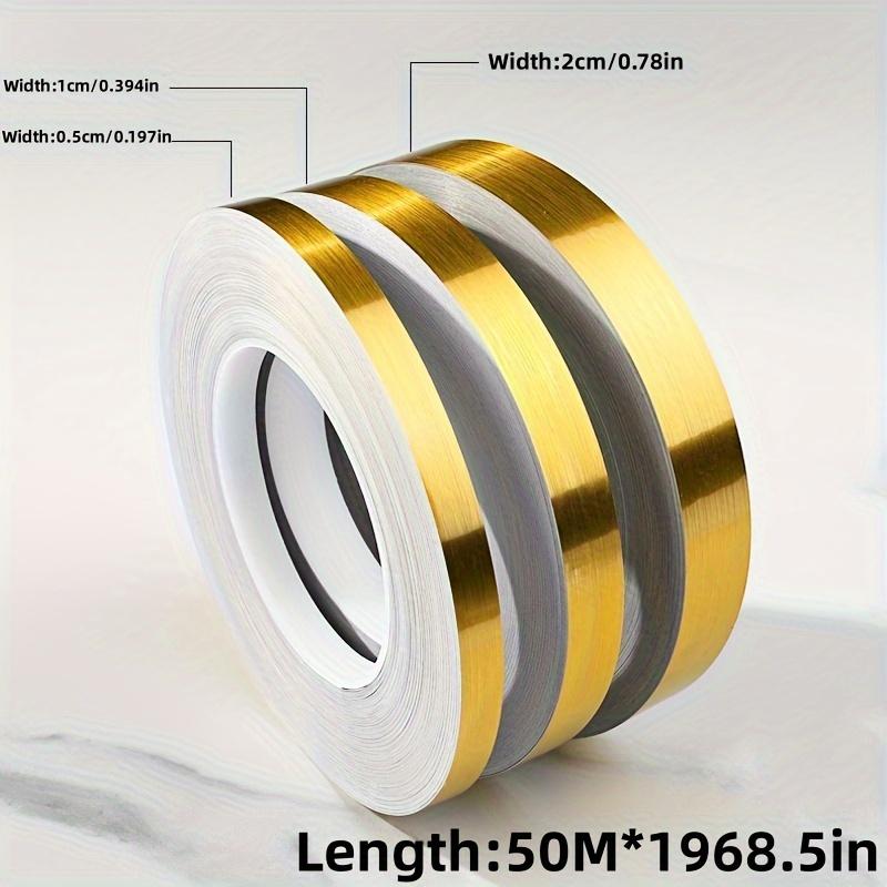 

50 м самоклеящаяся лента-наклейка для плитки золотистая серебристая водонепроницаемая напольная настенная уплотнительная лента для зазоров плитки наклейка для красоты швов плитки украшение для отеля 2cm/0.79in золотистый