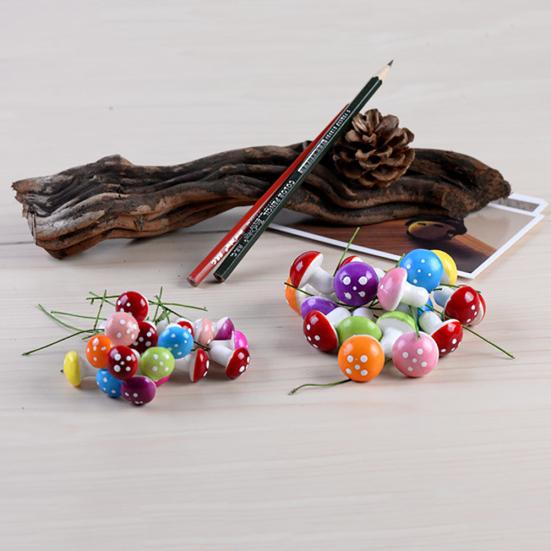 16Pcs Artificial Mushroom Holiday Easter Bonsai Spring Garden Flower Pot Decor