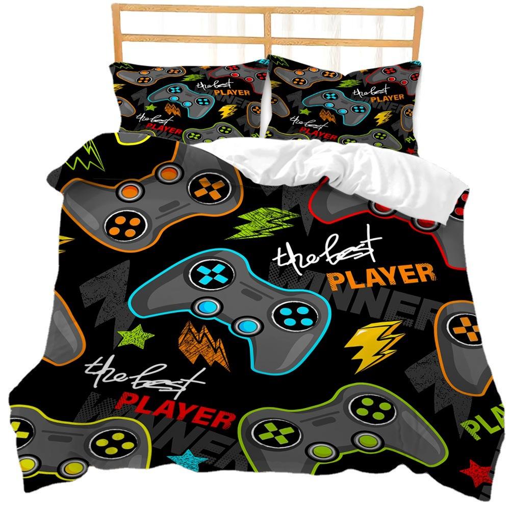 3D Digital Printing Kit Gamepad Three-Piece Quilt Cover