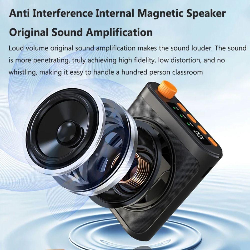 Magnetic Wireless Microphone Mini Lavalier Microphone Rechargeable Voice Amplifier  Coaching