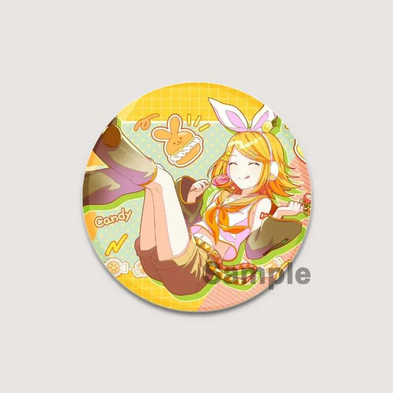 32/44/58mm Project SEKAI Blaszany Pin Okrągły Kreskówkowy Wpinany Broszki na Plecak Ubrania Akcesoria Odznaka Kolekcjonerska Anime Dekoracja Słodki