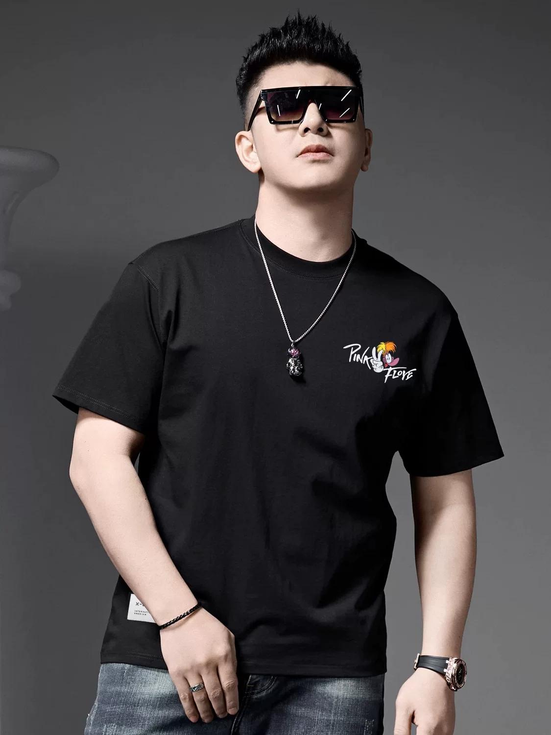 

European Cartoon Print Short-Sleeved T-Shirt for Men, Summer 2025 New Trendy Brand Casual T-Shirt, Men s Half-Sleeved Top 4XL