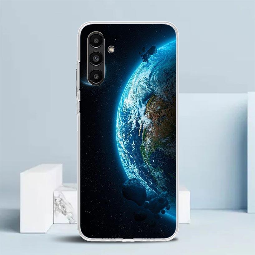 Earth Stars Space Phone Case For Samsung Galaxy A17 A37 A57 A16 A15 A14 A13 A56 A55 A54 A53 A36 A35 A34 A33 A26 A25 A24 A23 Gala
