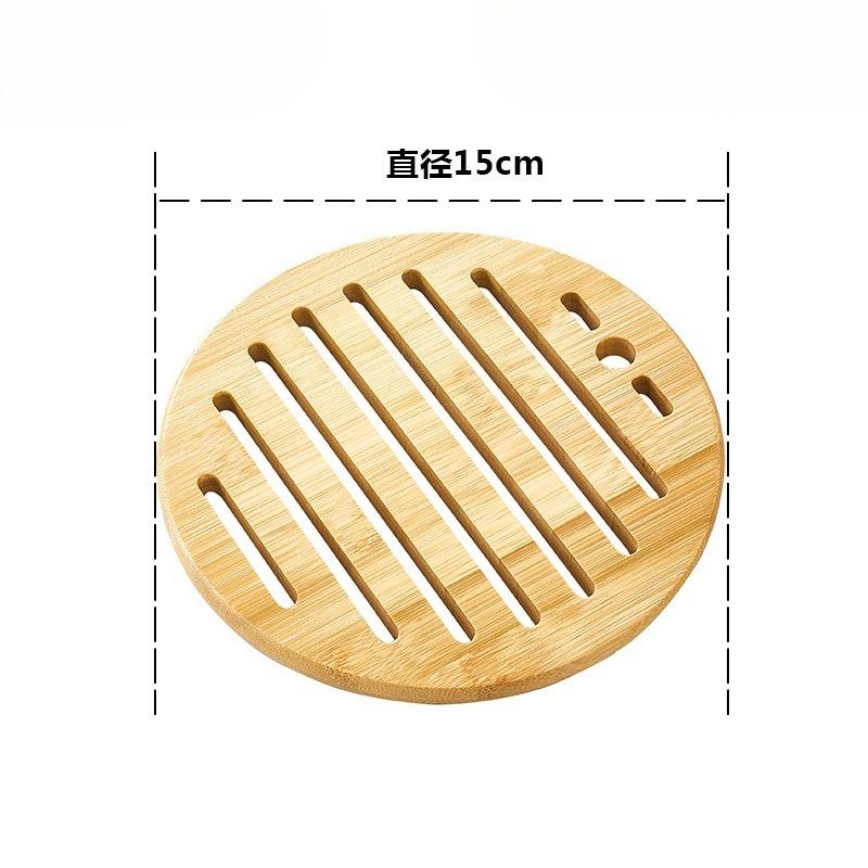 

1pc Heat-Resistant Wooden Trivet Mat for Dining Table - Non-Slip, Durable Kitchen & Dining Table Protector with Ergonomic Handle as shown