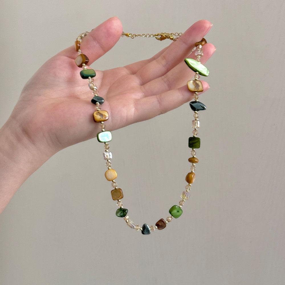 Bohemian Antique Necklace Shell Beaded Long Necklace Jewelry & Accessories 1pc