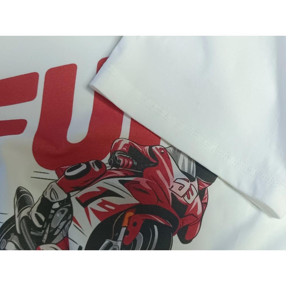 High Quality Men Women T-shirts Motorcycle Pattern Summer Cotton T shirts O-Neck Short Sleeve Top Tee Cotton Clothing Undershirt