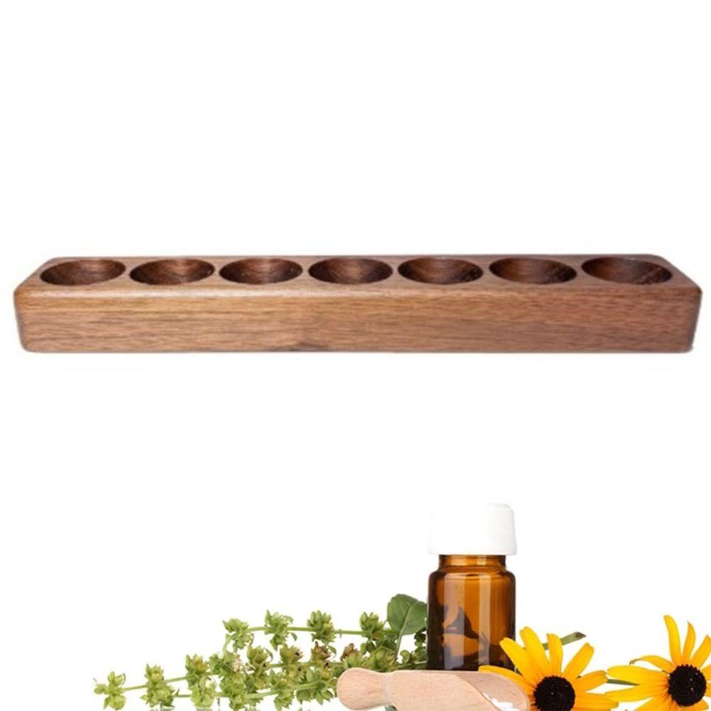 Wooden Essential Oil Display Stand 7 Holes Essential Oils Holder  Polish Case