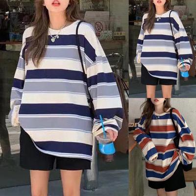Women's Retro Collar Printed Shirt With Long Sleeves