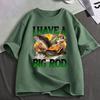 I Have A Big Rod Fishing Meme Funny Bass Fish Graphic Tshirt Unisexs Unisex Clothing Cotton Casual Oversized Short Sleeve Tshirts