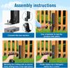 Heavy-Duty Cross-Bar Fence Repair Kit with Metal Reinforcement and Ground Anchors