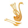 Dessert Flatware Set Swan Spoon Organizer Dinnerware Base Holder for Restaurant Decor