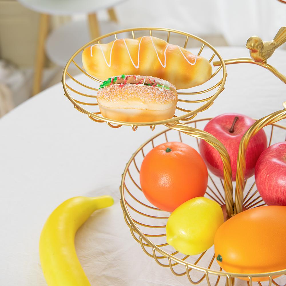 3-Tier Fruit Basket Holder Decorative Fruit Bowl Rack Metal Stand Table Countertop Holder For Vegetables Bread Snack Orangizer