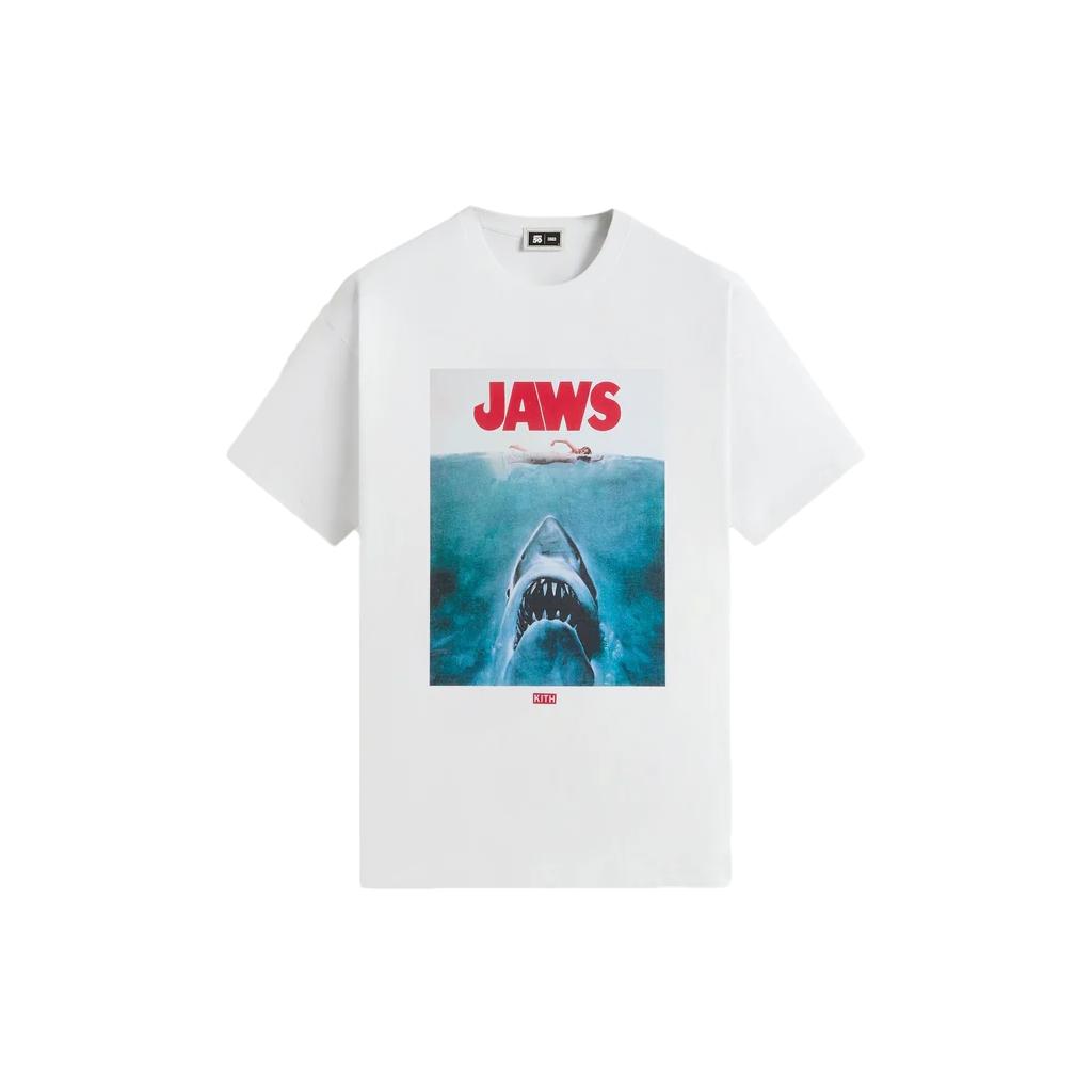 Kith For Jaws Main Poster Vintage Tee Bright White Men Tops KHM034213-101