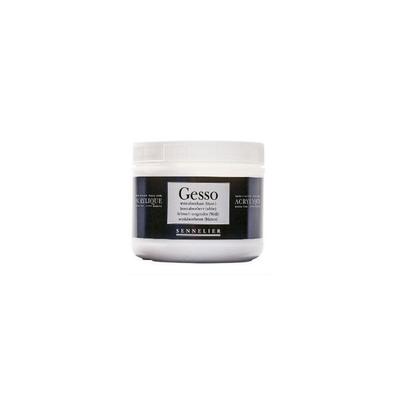 Gesso - White - Semi-absorbent - Acrylic, Watercolor and Oil - Sennelier - 500ml Pot