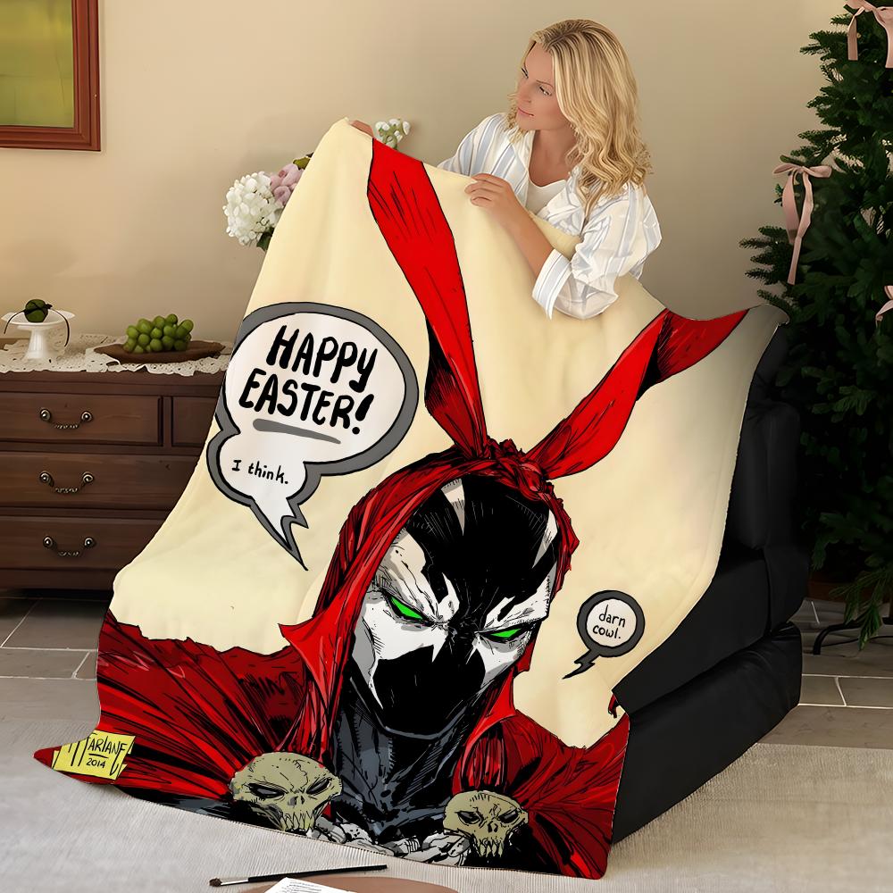 Comic S-Spawn Throw Flannel Blanket, Soft Warm, Durable & Washable Cute Cool
