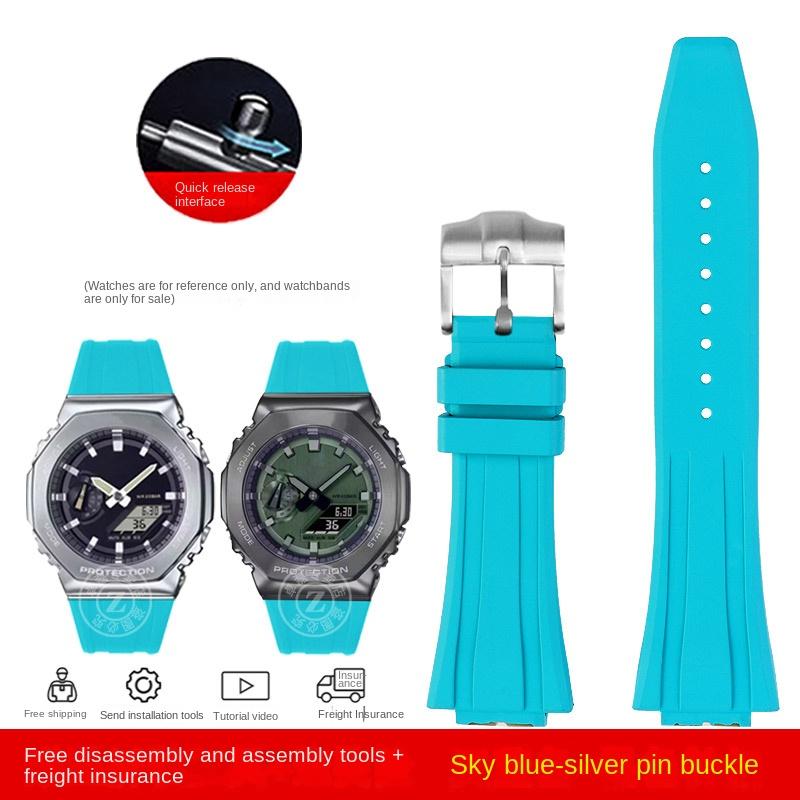 For Casio G-SHOCK GA-2100 GA-2110 Soft Rubber Watchband GM-5600 GA2100 GM2110 Quick Release Silicone Watch Strap Men's Bracelet