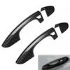 2PCS Exterior Door Handle Cover for Mustang 2015 2025 Carbon Fiber Print Design for Enhanced Aesthetics and Protection