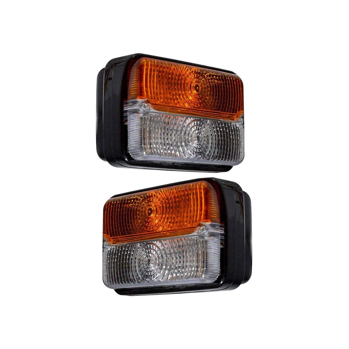 

APSMOTIV Front Indicator Lamp Light set with bulb For Massey Ferguson Deutz Fahr Tractor 1673840M91 1673841M91 1678580M91 1678840M91