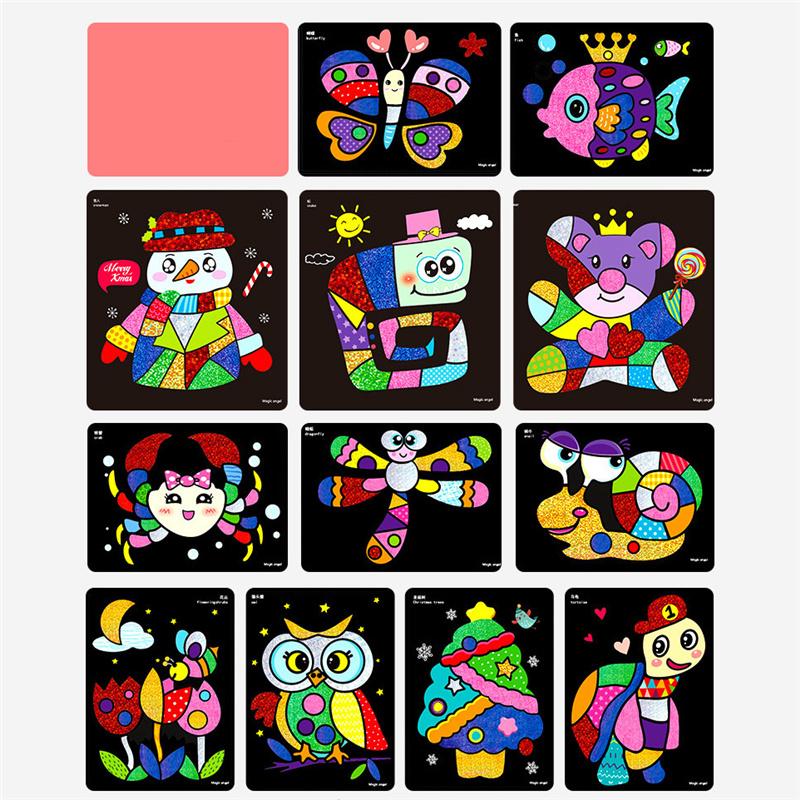 DIY Cartoon Magical Transfer Painting Crafts for Kids Arts and Crafts Toys Children Creative Educational Learning Drawing Toys