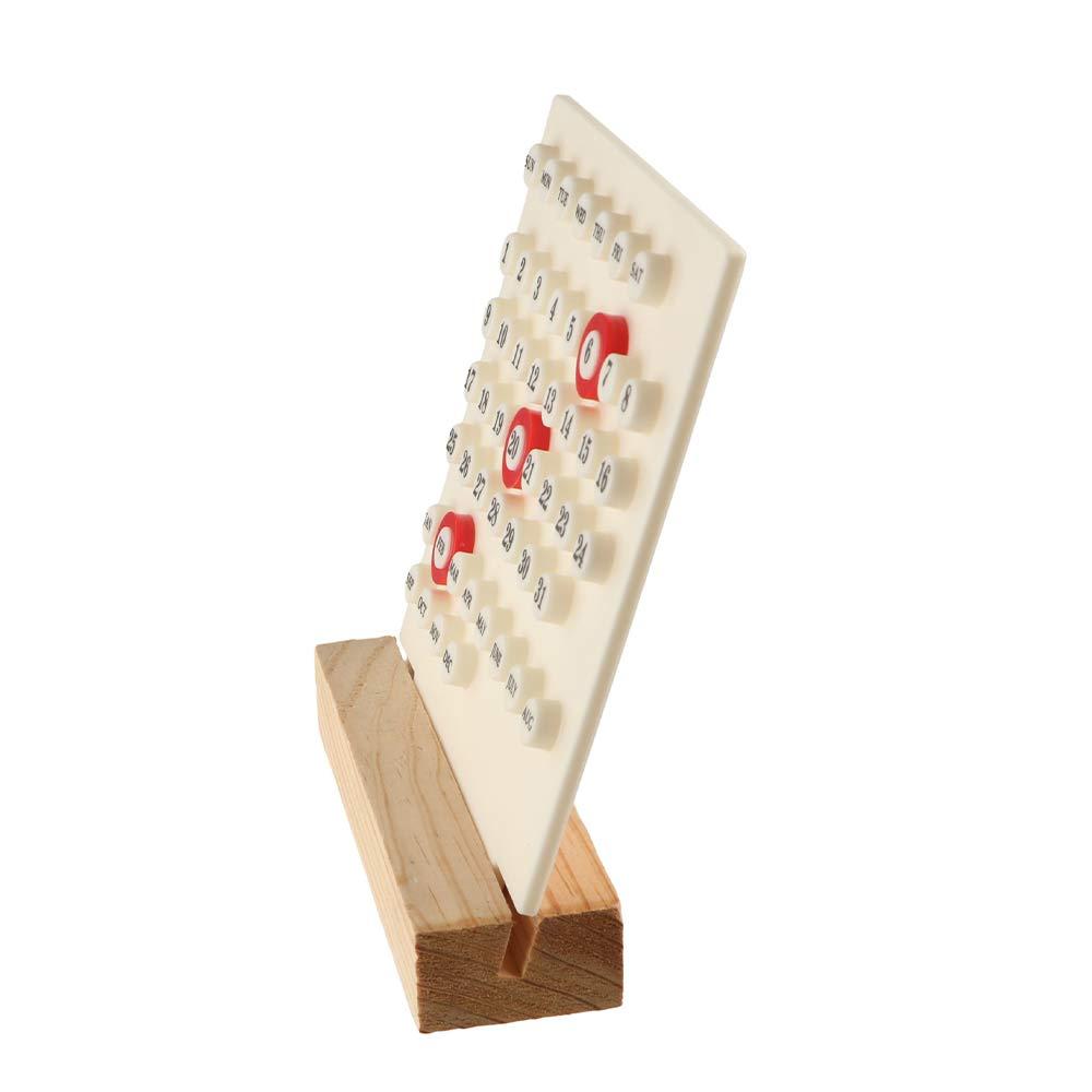 Ten Thousand Year Acrylic DIY Calendar Wooden Base Acrylic Date Planner  Desktop