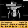 For BMW SERIES 3 2025 Panel Navigation Automotive Interior Screen TPU Protective Film Cover Anti-Scratch Sticker