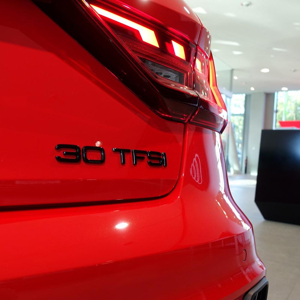 1PCS 3D ABS 30 40 50 55 60 TFSI Car Body Rear Trunk Emblem Sticker Center Cover For Hot A4 B8 A3 8P A6 C7 8V B9 B7 B6 C6 A5 Q5