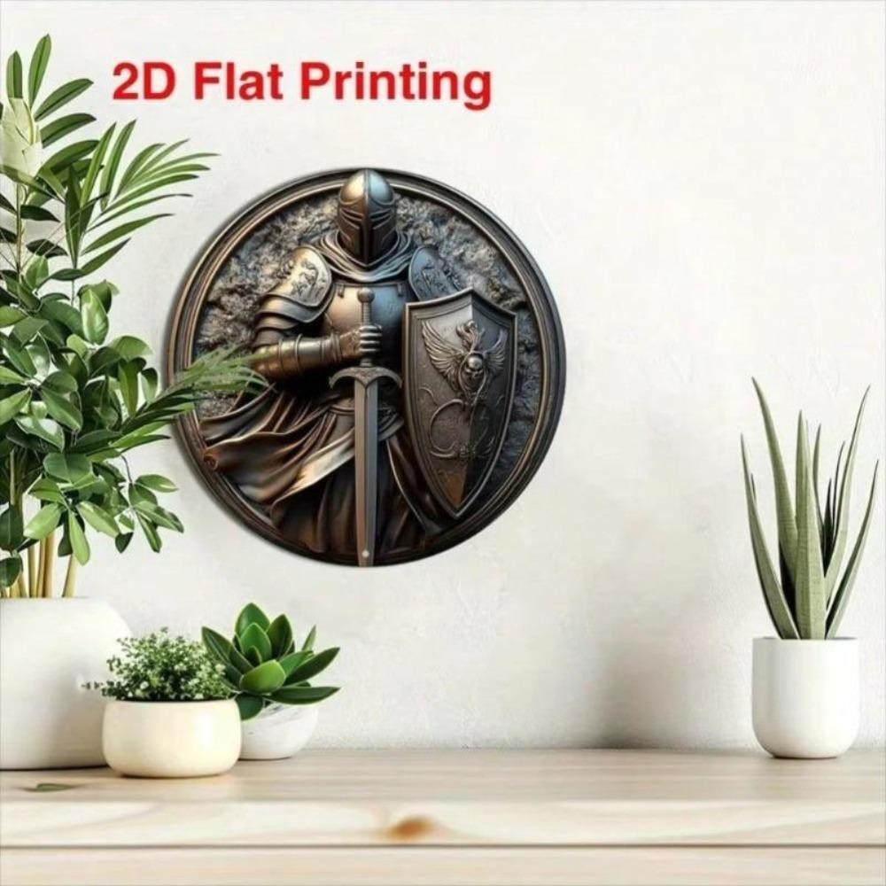 Mittelalterliches Ritter Schwert Schild Metall Wandkunst Heim Büro Garten Dekor Geschenk