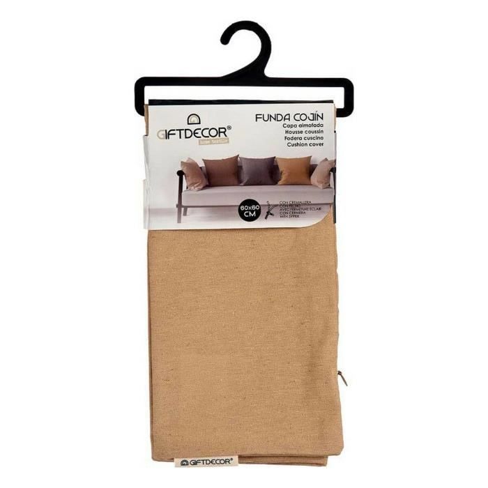 Housse De Coussin - 60 X 60 Cm - Beige - Ensemble De 12 - Durable