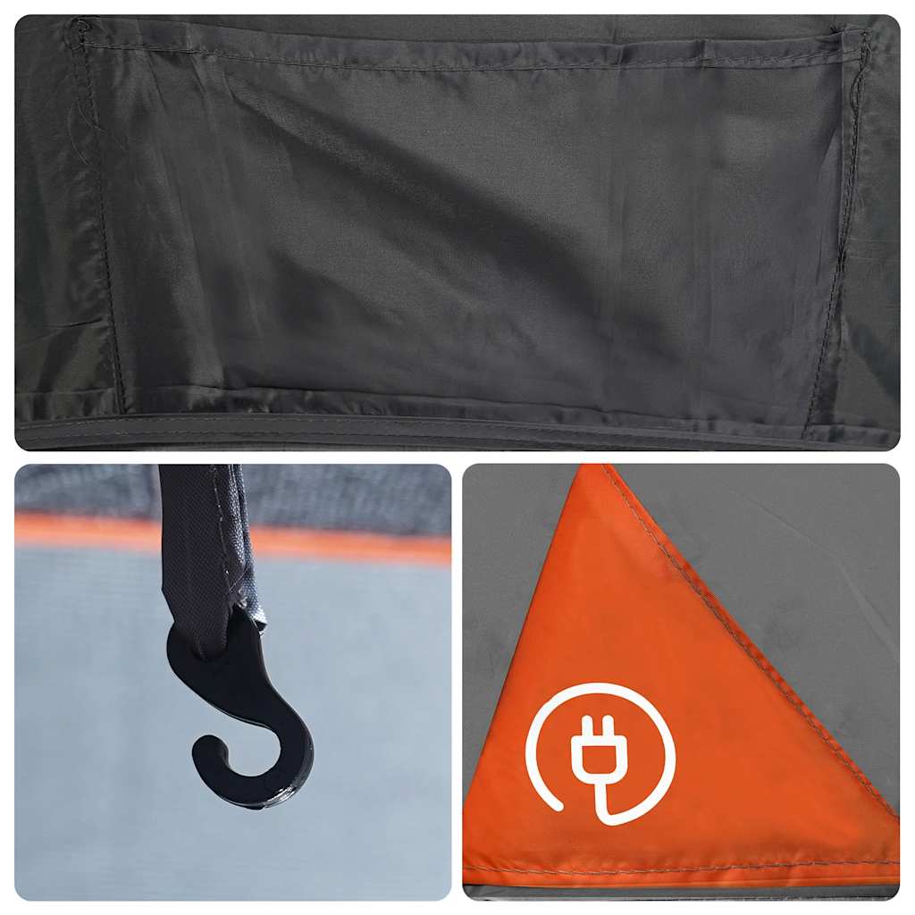 Dome Camping Tent for 4 Persons Grey and Orange Waterproof