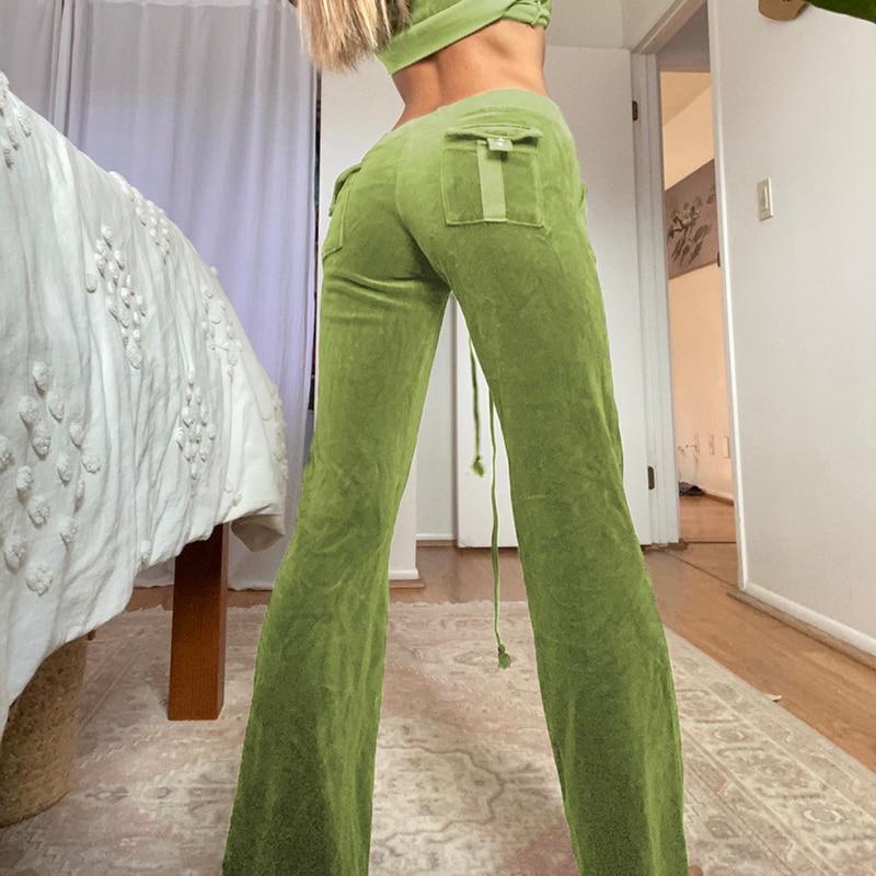Goedkope Rockmore Velvet Wide Leg Pants 