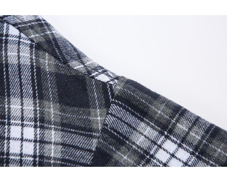Trendy Retro Plaid Plus Size Casual Men's Short Sleeve Shirt C2175-P24
